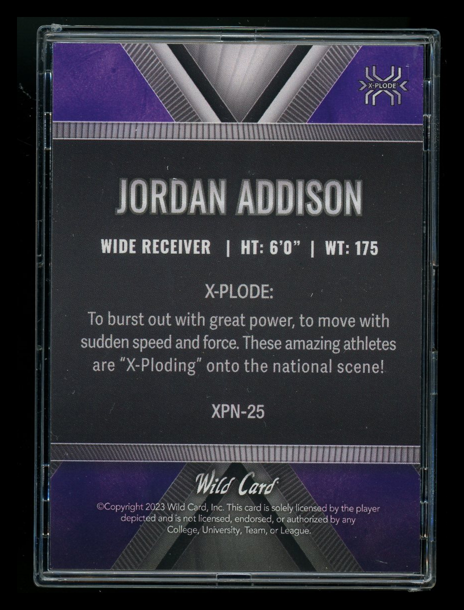2023 Wild Card X-Plode Jordan Addison #XPN-25 2/9 Football