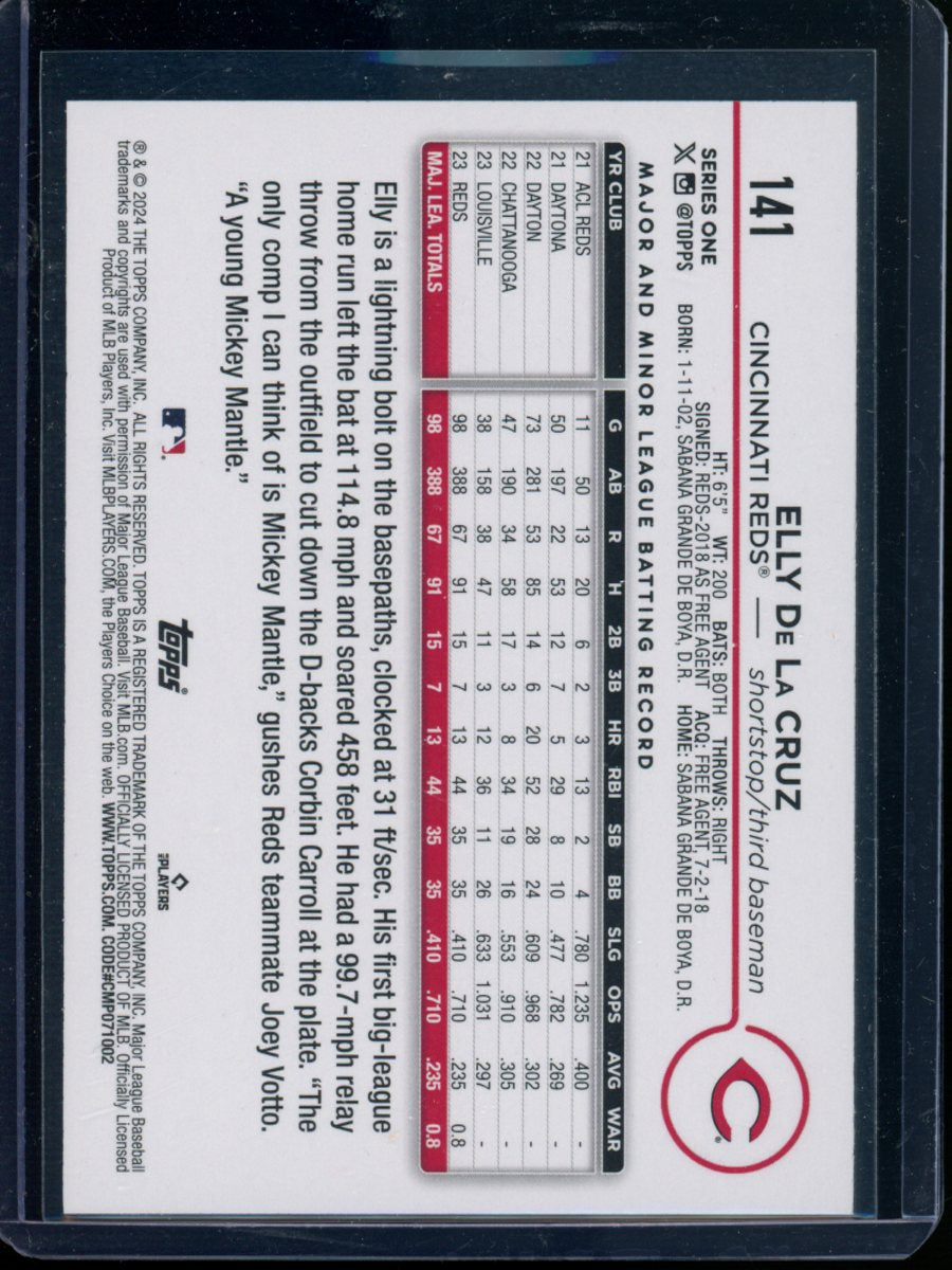 2024 Topps Elly De La Cruz #141 RC Baseball