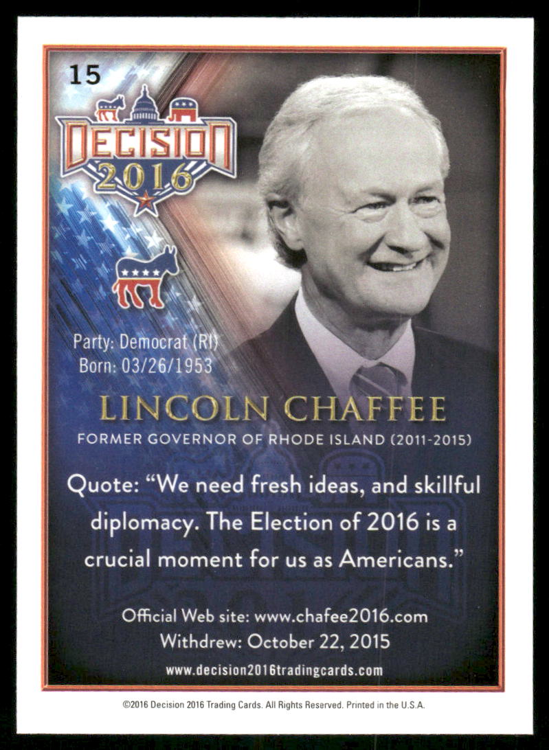 2016 Decision Lincoln Chafee #15