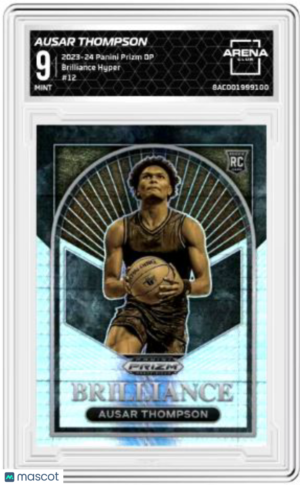 2023-24 Panini Prizm DP Ausar Thompson #12 Brilliance Hyper Arena Club 9
