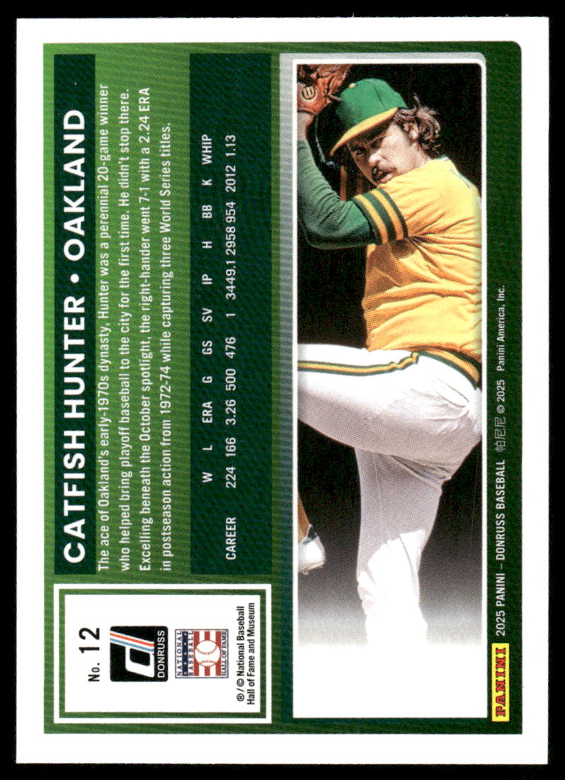 2025 Donruss Catfish Hunter #12 Baseball