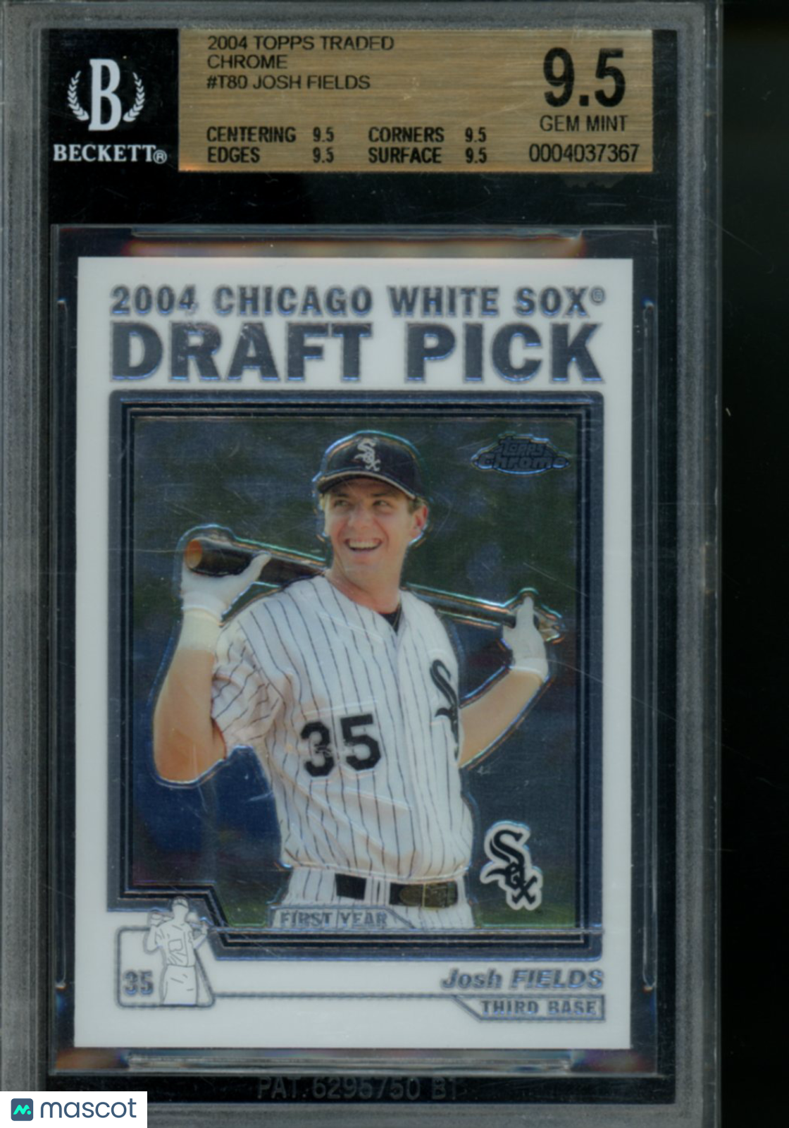 2004 Topps Traded Chrome Josh Fields #T80 Baseball BGS 9.5