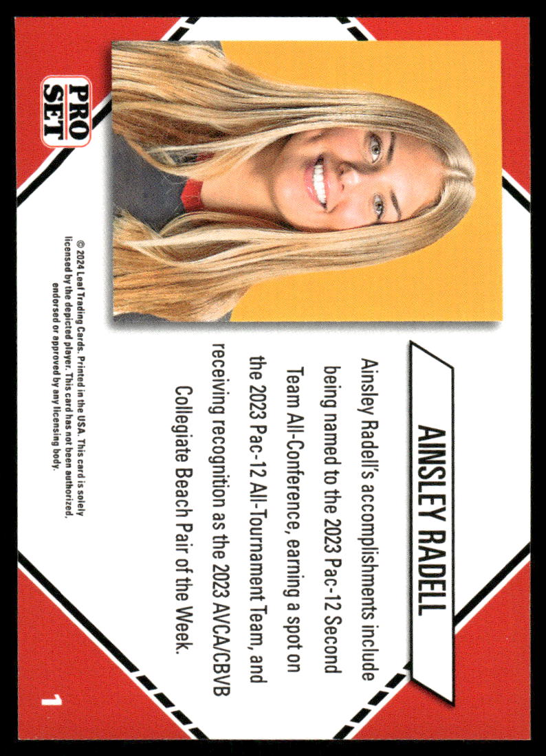 2024 Leaf Beach Volleyball Ainsley Radell #1 Volleyball