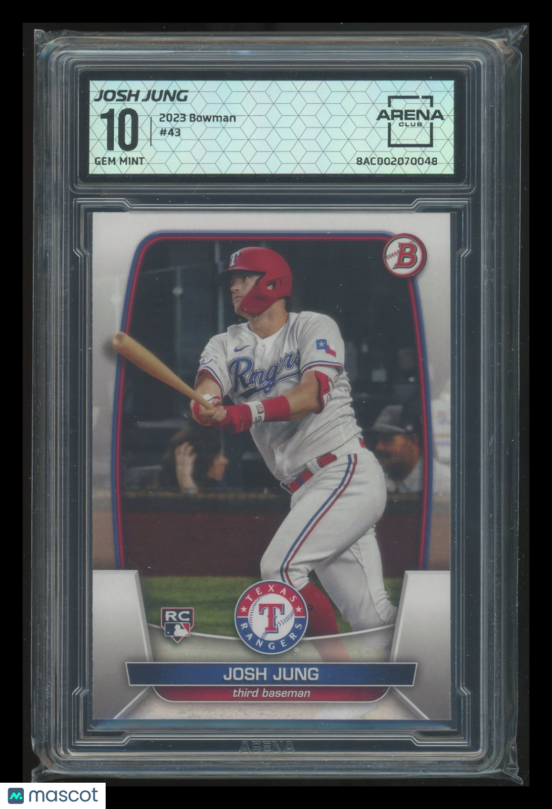 2023 Bowman Josh Jung #43 RC Baseball Arena Club 10