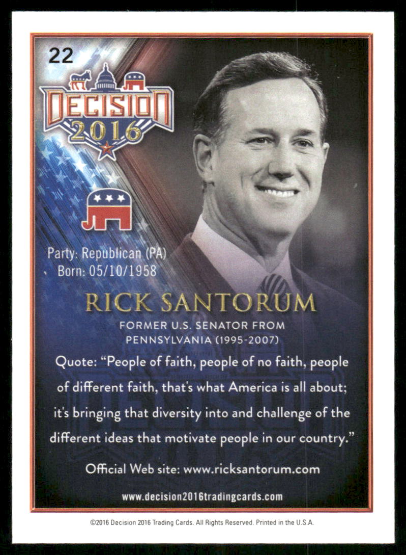 2016 Decision Rick Santorum #22