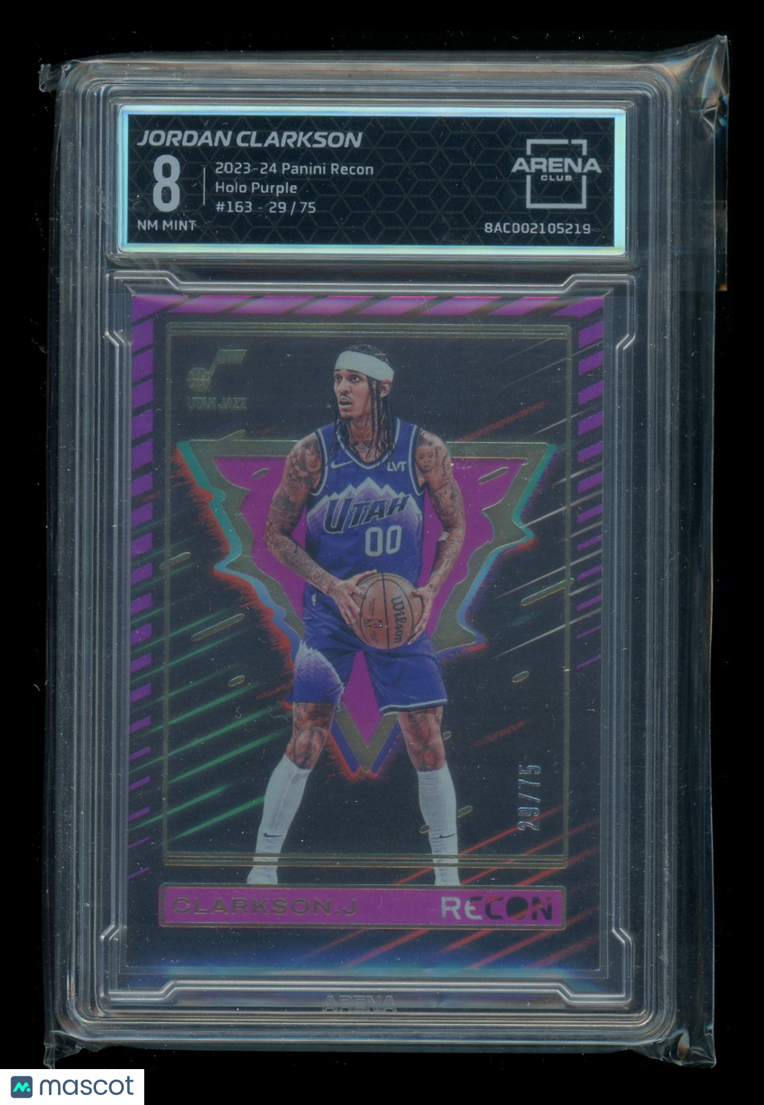 2023-24 Panini Recon Holo Purple Jordan Clarkson #163 29/75 Arena Club 8