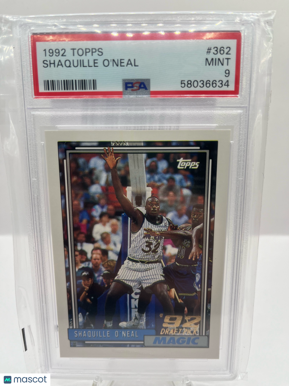 1992 Topps Shaquille O'Neal #362 Basketball PSA 9