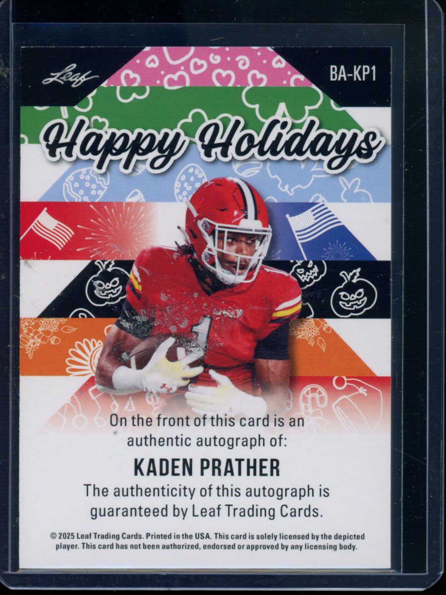 2025 Leaf Happy Holidays Kaden Prather #BA-KP1 Football