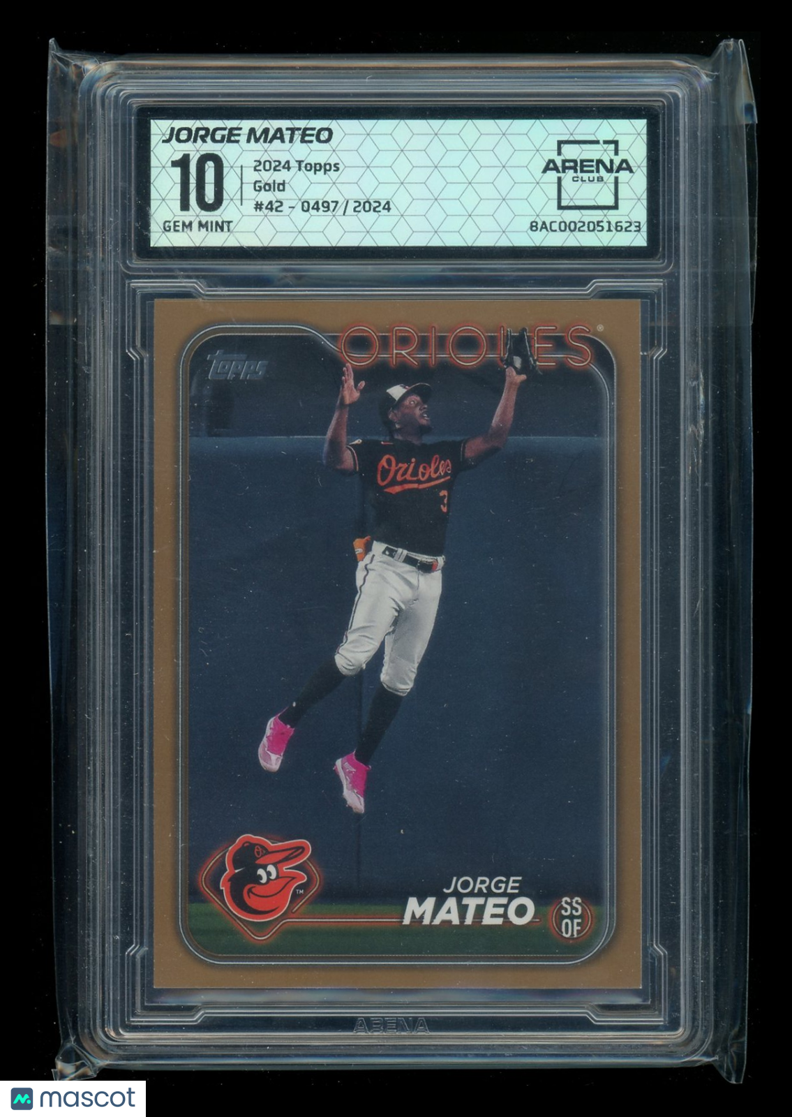 2024 Topps Gold Jorge Mateo #42 0497/2025 Baseball Arena Club 10