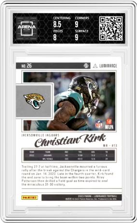 2023 Panini Luminance Christian Kirk #26 Football Arena Club 8.5