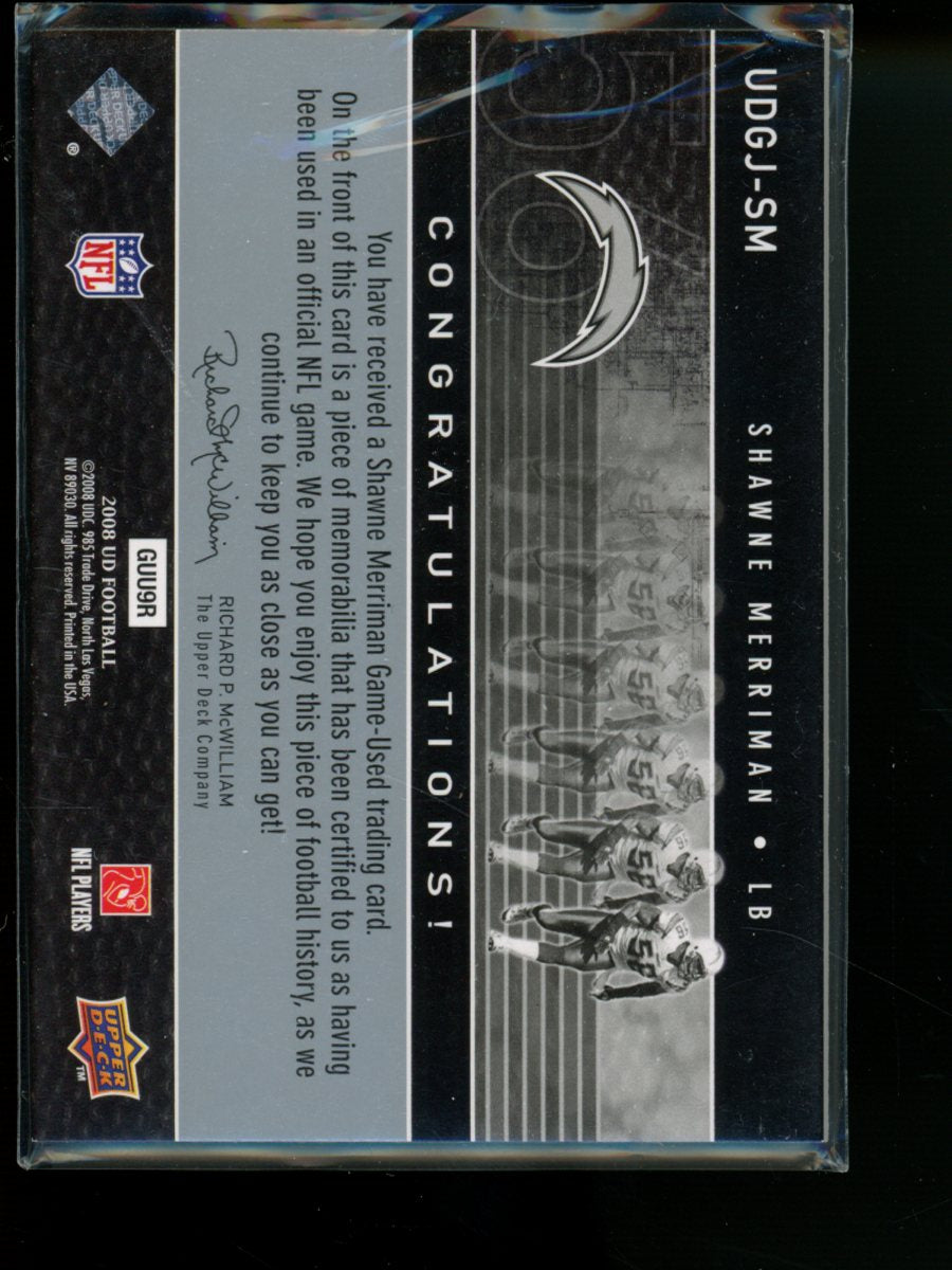2007 Upper Deck UD Game Jersey Shawne Merriman #UDGJ-SM Game Used Jersey