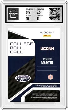 2022-23 Chronicles DP Tyrese Martin #CRC-TMA College Roll Call Auto Pink AC 10