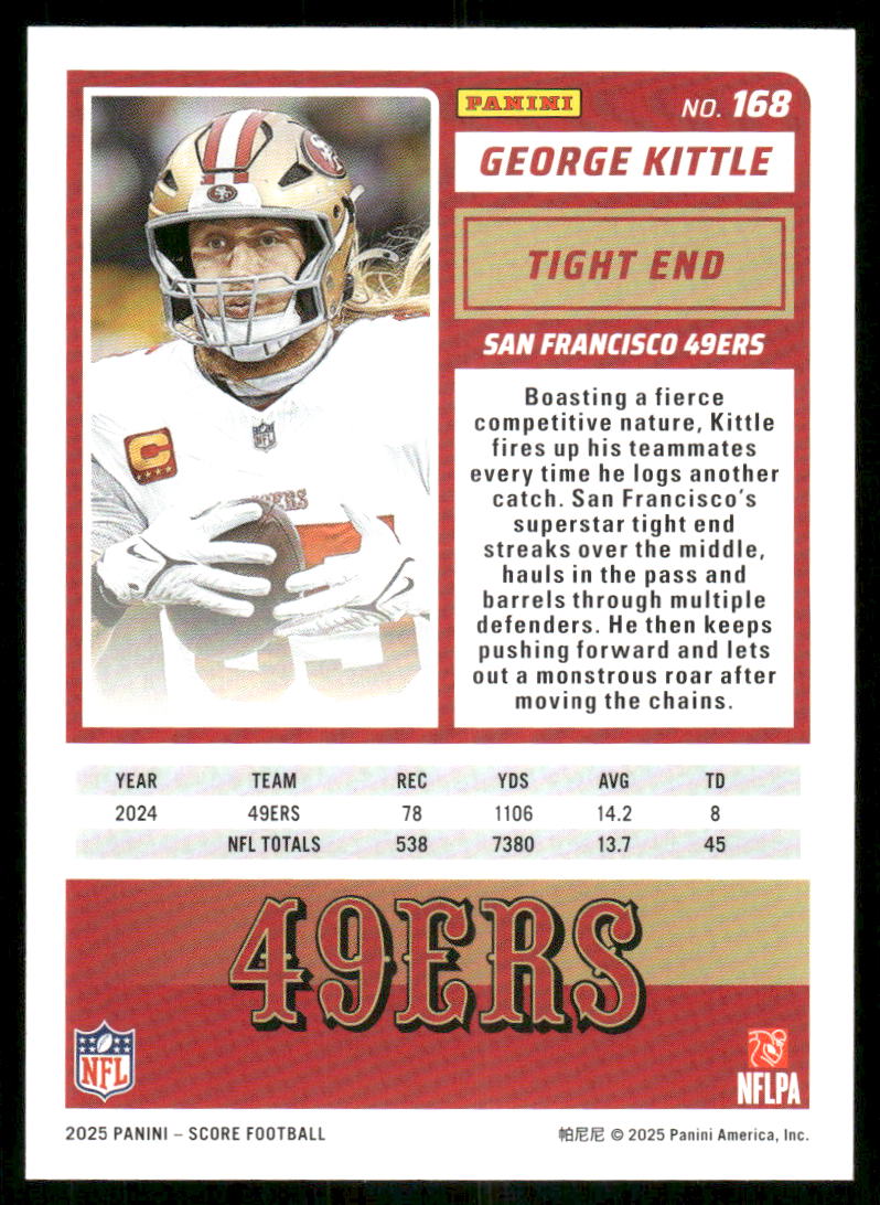 2025 Score A Treat George Kittle #168 Football