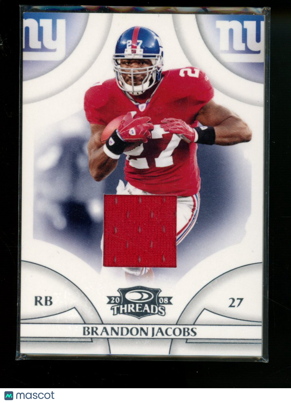 2008 Donruss Threads Brandon Jacobs #80 Game-Worn Jersey 063/250 Football