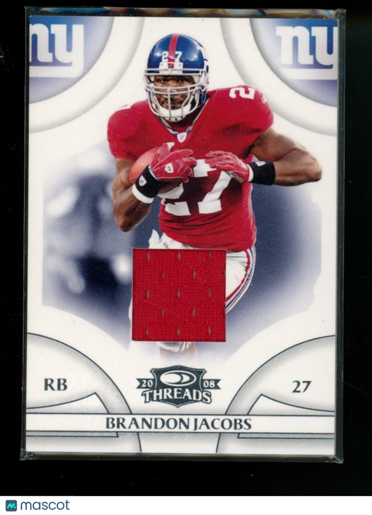 2008 Donruss Threads Brandon Jacobs #80 Game-Worn Jersey 063/250 Football