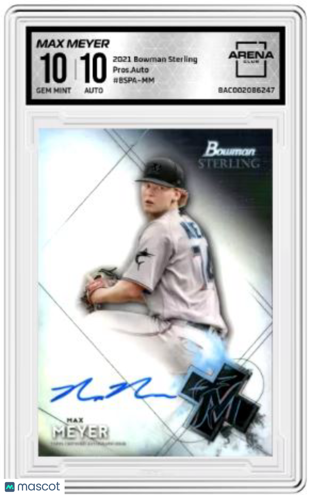2021 Bowman Sterling Max Meyer #BSPA-MM Prospect Auto Baseball Arena Club 10