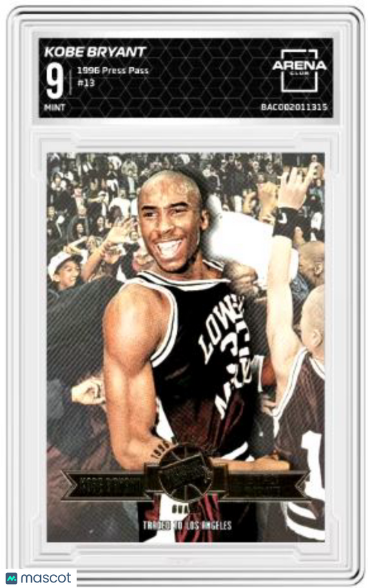 1996 Press Pass Kobe Bryant #13 Basketball Arena Club 9