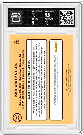 2016 Panini Donruss Ken Griffey Jr #235 1987 Variation Purple Holo AC 9.5