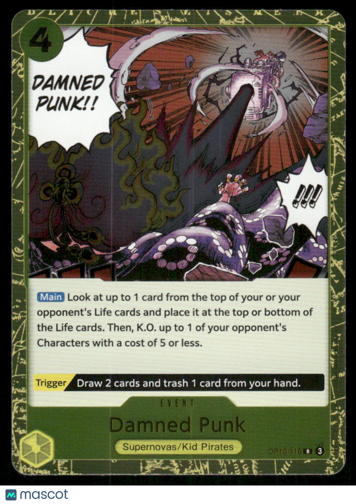 One Piece Card Game Damned Punk #OP01-118 One Piece Royal Blood