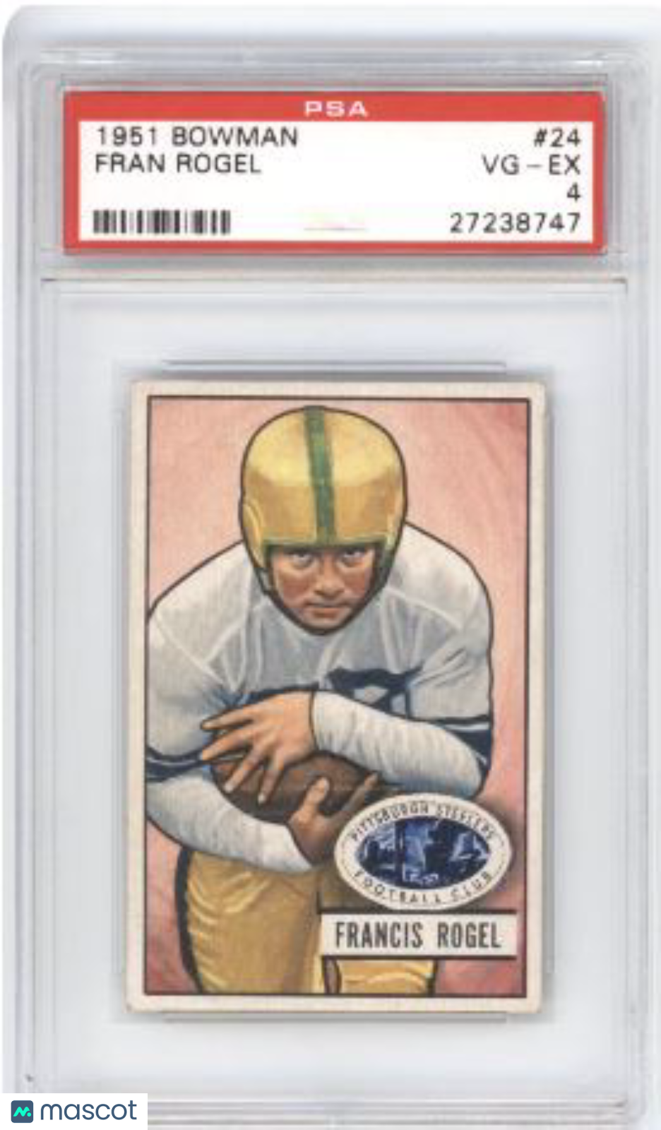 1951 Bowman Fran Rogel #24 Football PSA 4