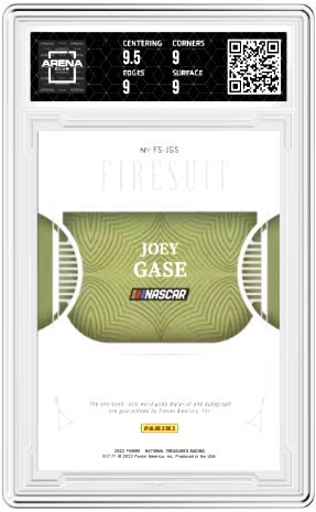 2023 National Treasures Joey Case #8AC002149385 63/99 Firesuit Signatures 63/99