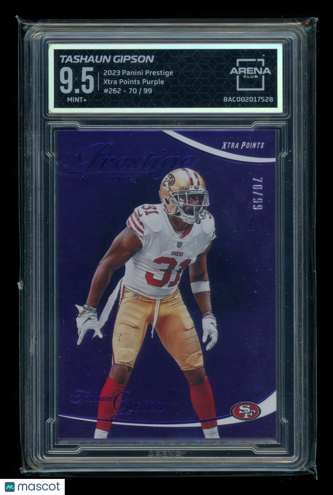 2023 Panini Prestige Xtra Points Purple Tashaun Gipson #262 70/99 Arena Club 9.5