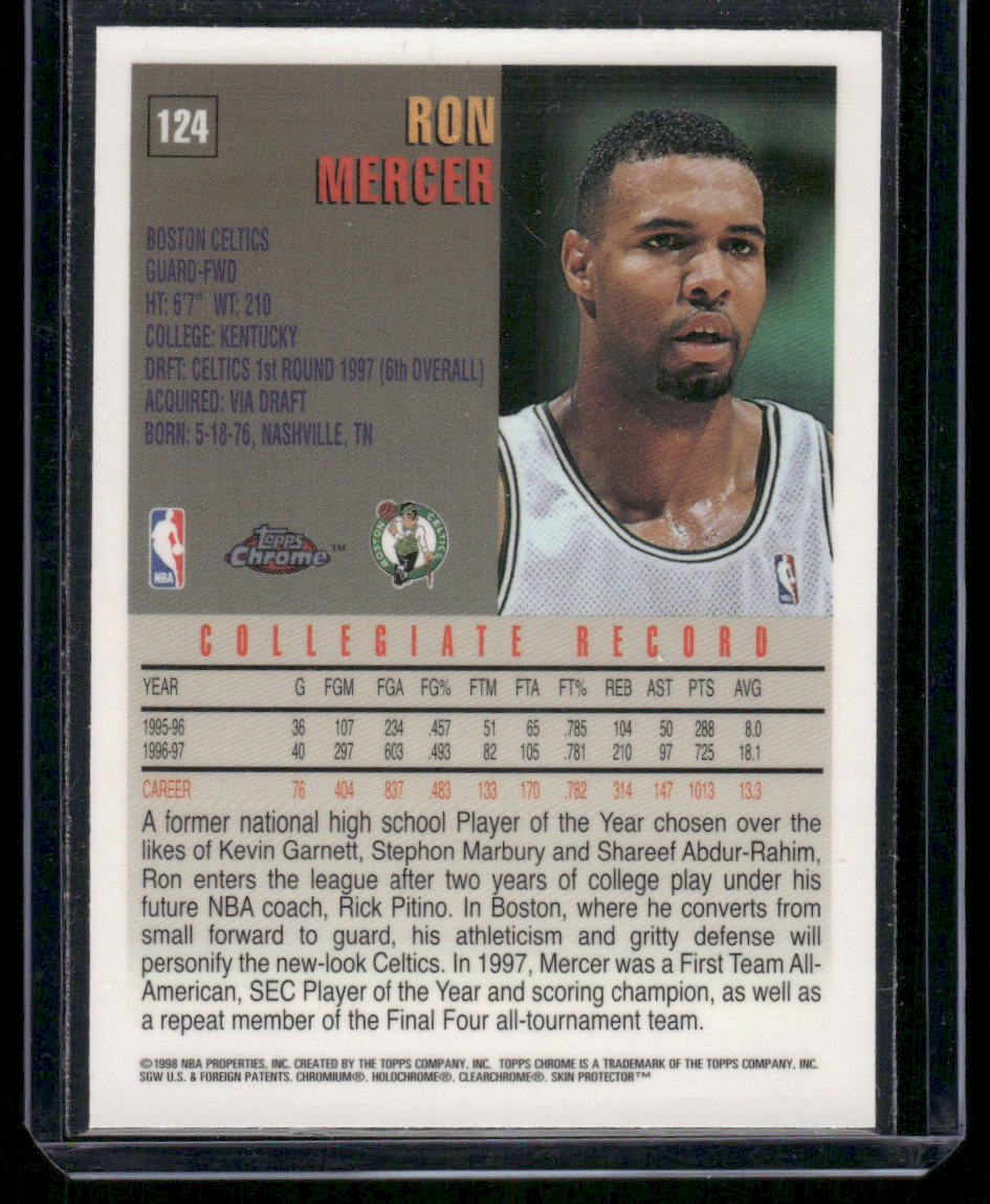 1997-98 Topps Chrome Ron Mercer #124 Basketball
