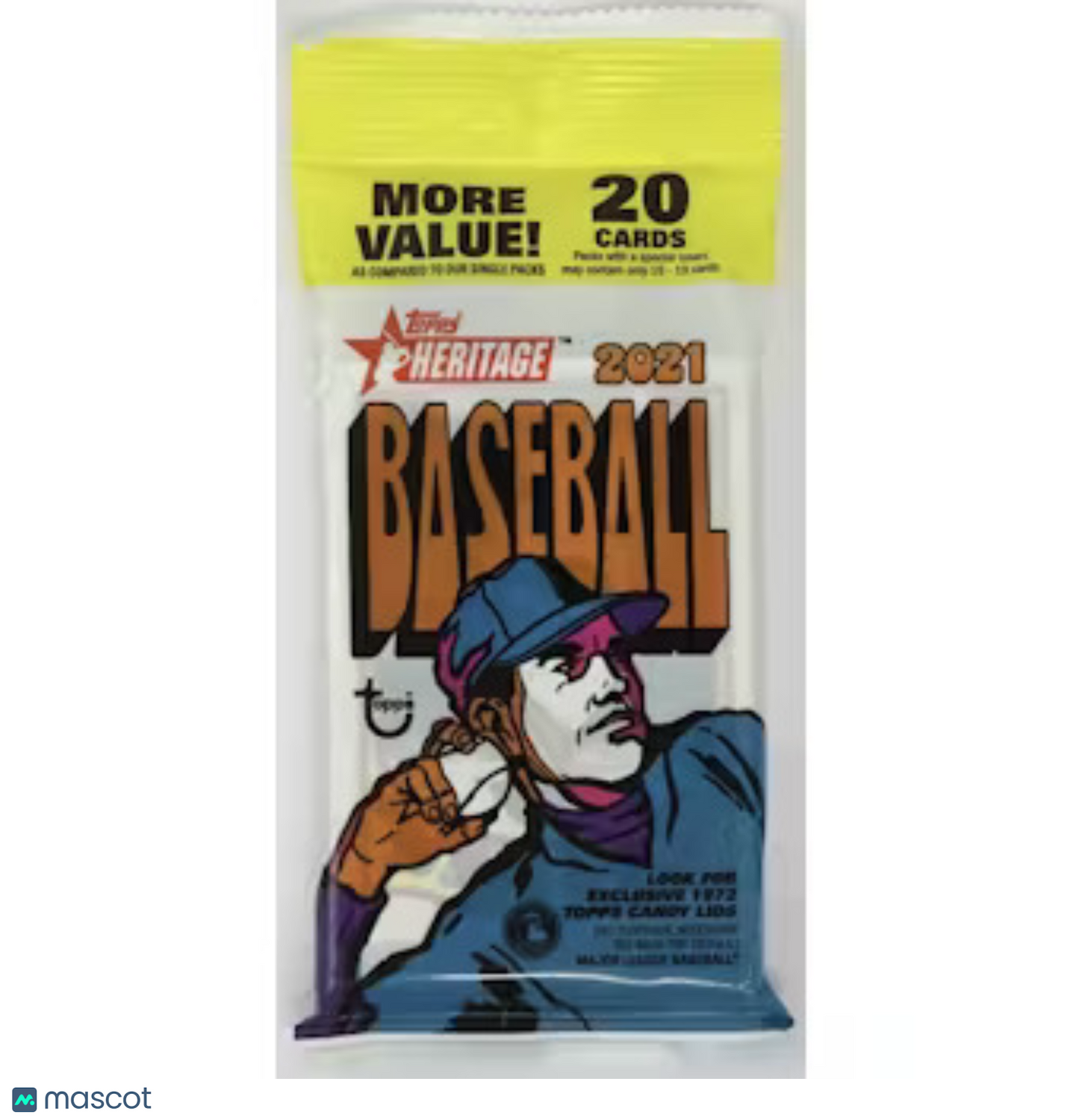2021 Topps Heritage Baseball Jumbo Value Pack (20 Cards)