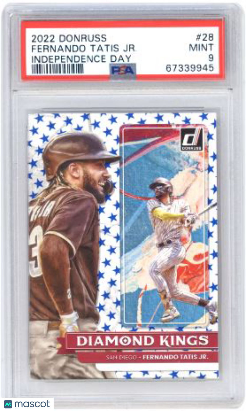 2022 Panini Donruss Fernando Tatis JR. #28 Independence Day Baseball PSA 9