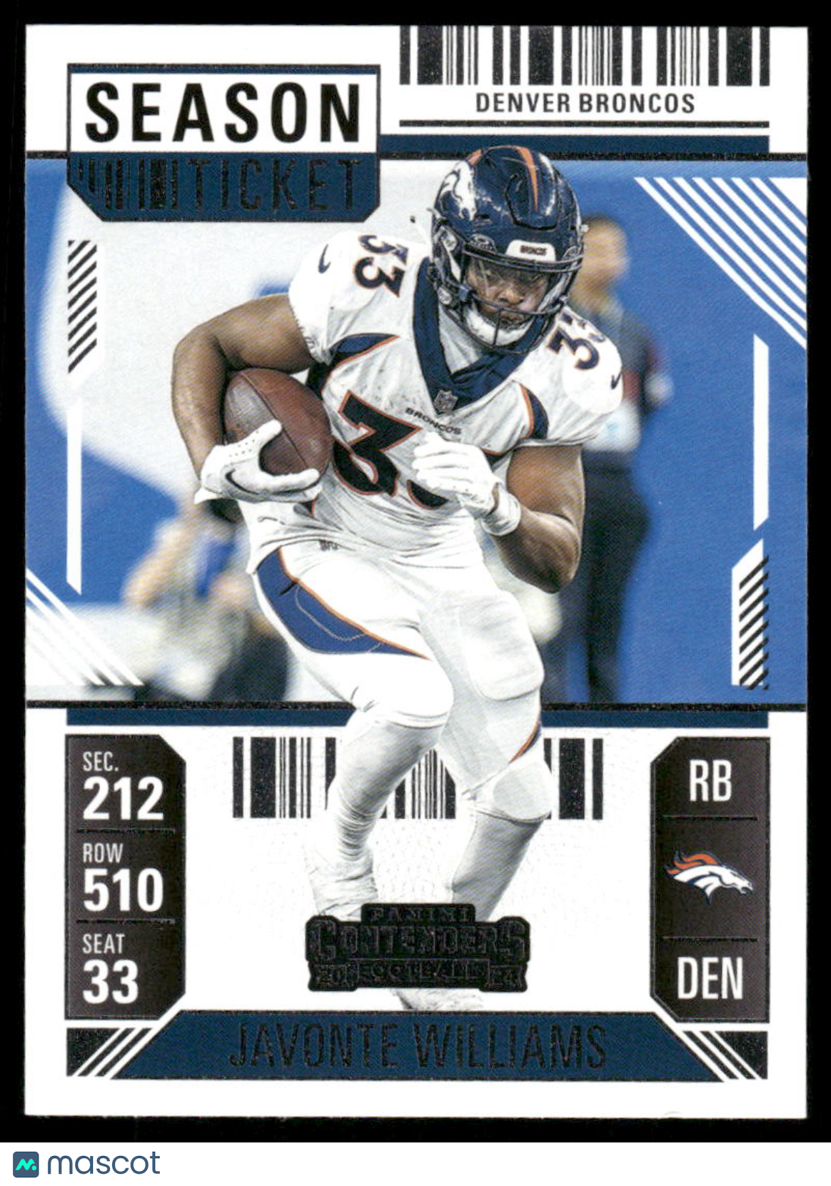 2024 Panini Contenders Football Javonte Williams #29 Football