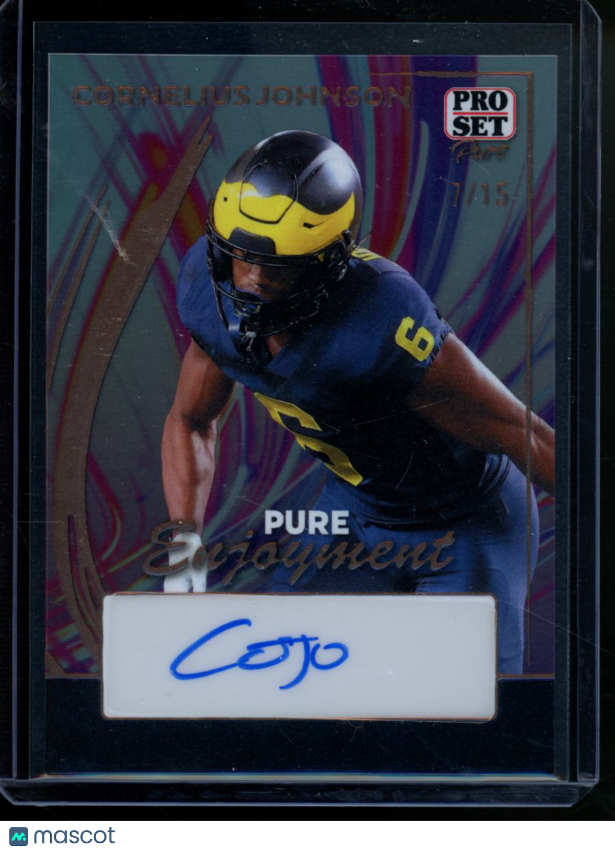 2024 Leaf Pro Set Pure Cornelius Johnson #PE-CJ1 7/15 Autograph Football