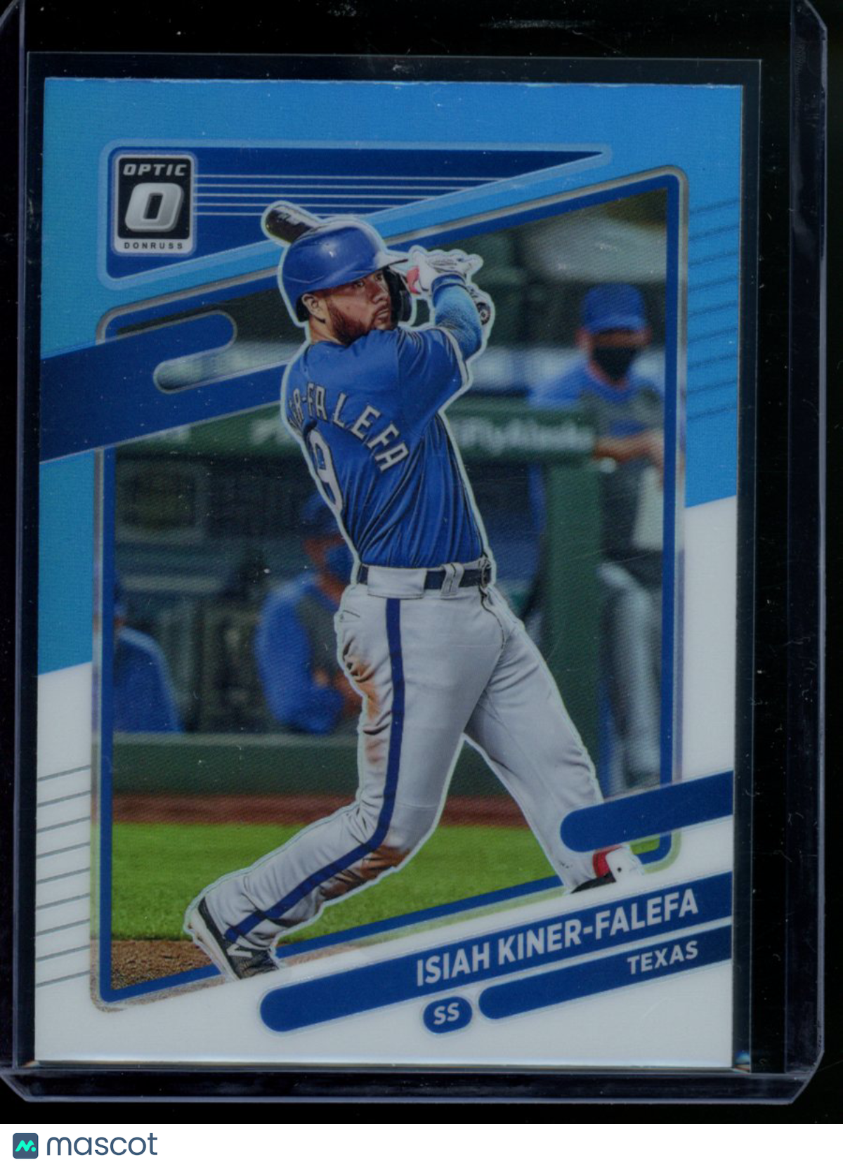 2021 Panini Donruss Optic Prizm Isiah Kiner-Falefa #116 Carolina Blue Prizm