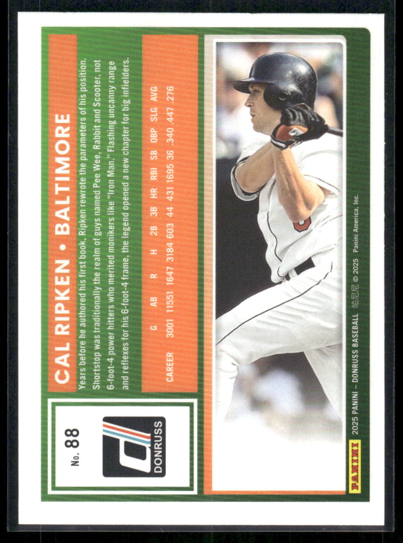 2025 Donruss Cal Ripken #88 Red Blue Baseball