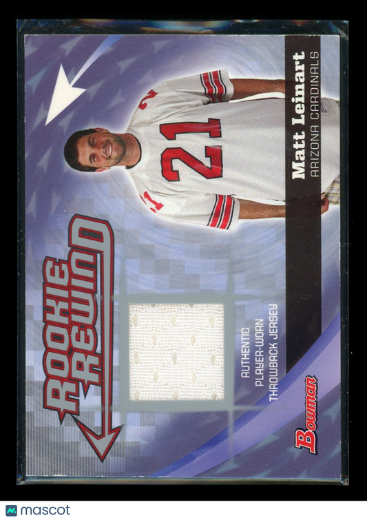 2006 Bowman Rookie Rewind Matt Leinart #BRR-ML Player-worn throwback jersey