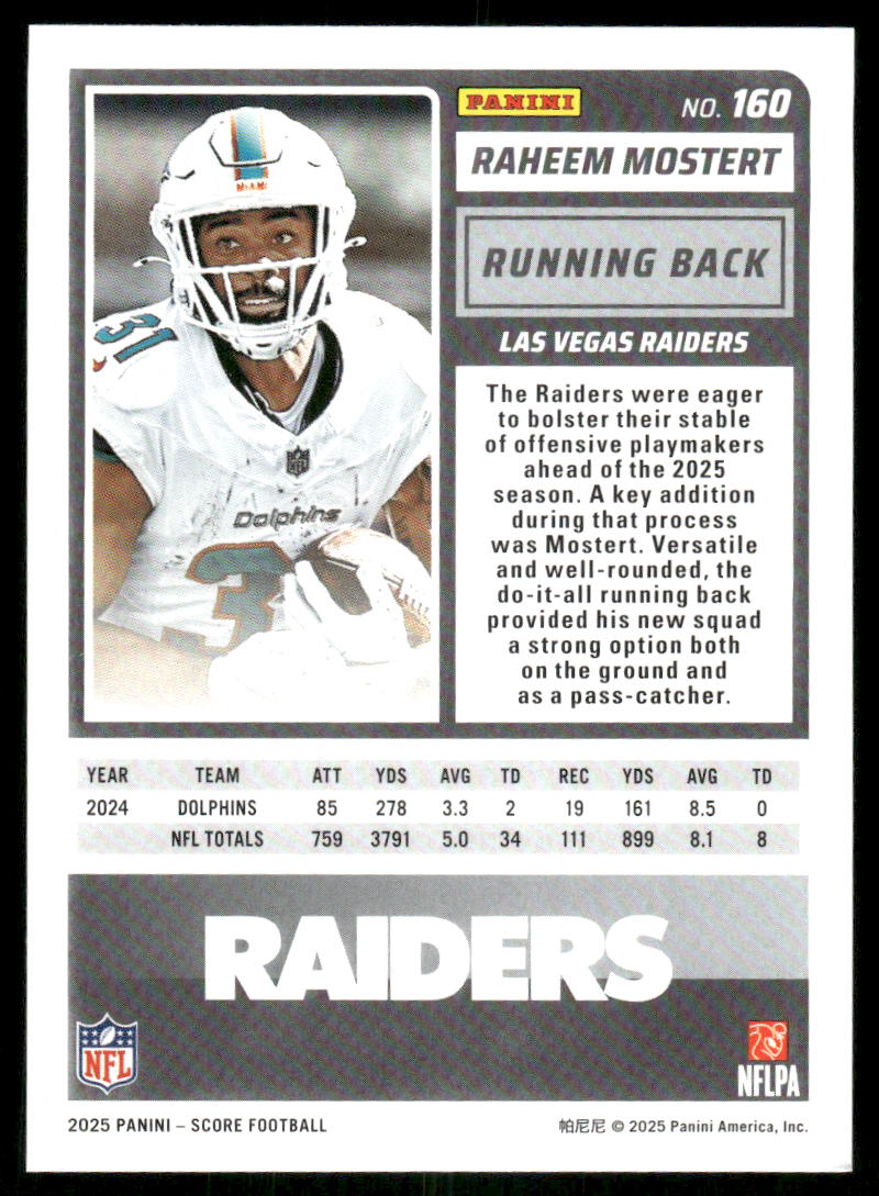 2025 Score a Treat Raheem Mostert #160 Football