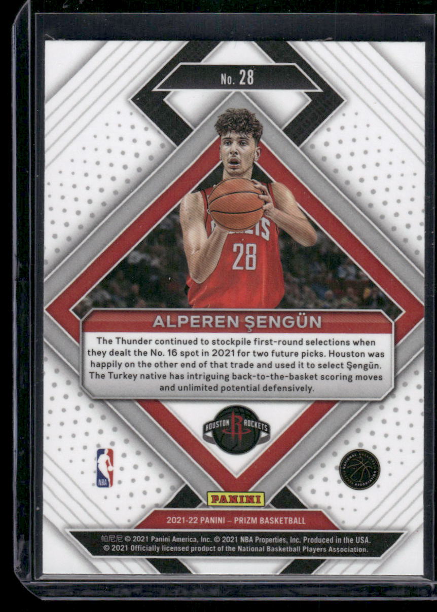 2021-22 Panini Prizm Emergent Alperen Şengün #EM-28 RC Basketball