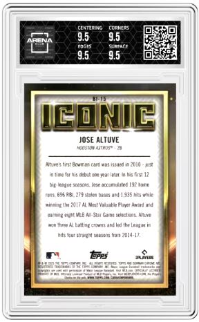 2023 Bowman Chrome Jose Altuve #BI-15 Iconic Baseball Arena Club 9.5