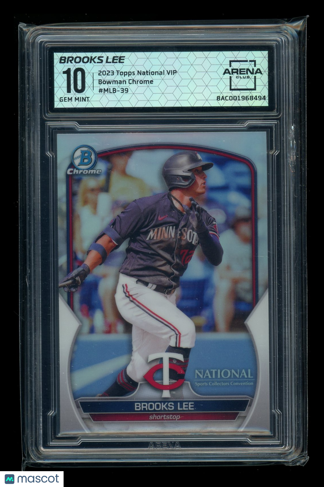 2023 Topps Bowman Chrome National Brooks Lee #NAT-39 Baseball Arena Club 10