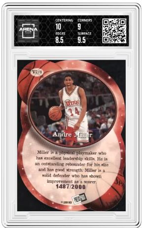 1999 Press Pass Andre Miller #Y7 Y2K 1487/2000 Basketball Arena Club 9