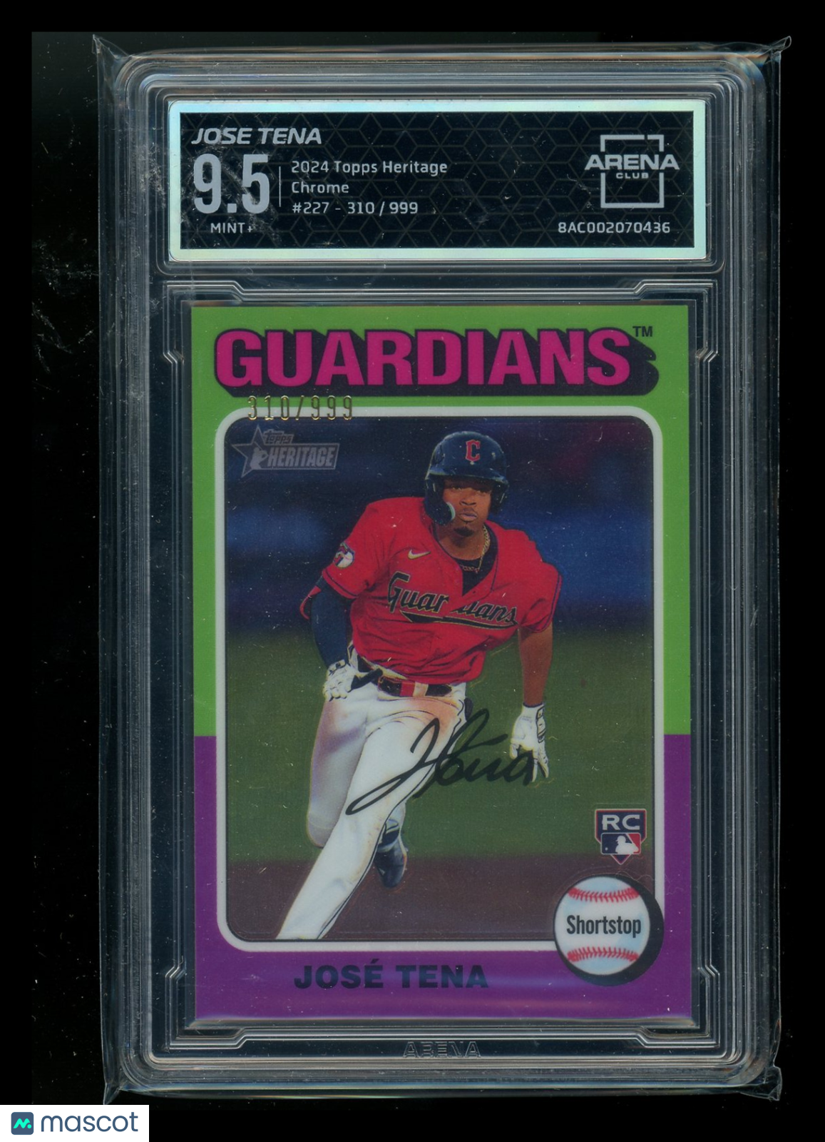 2023 Topps Heritage Chrome José Tena #227 RC 310/999 Baseball Arena Club 9.5