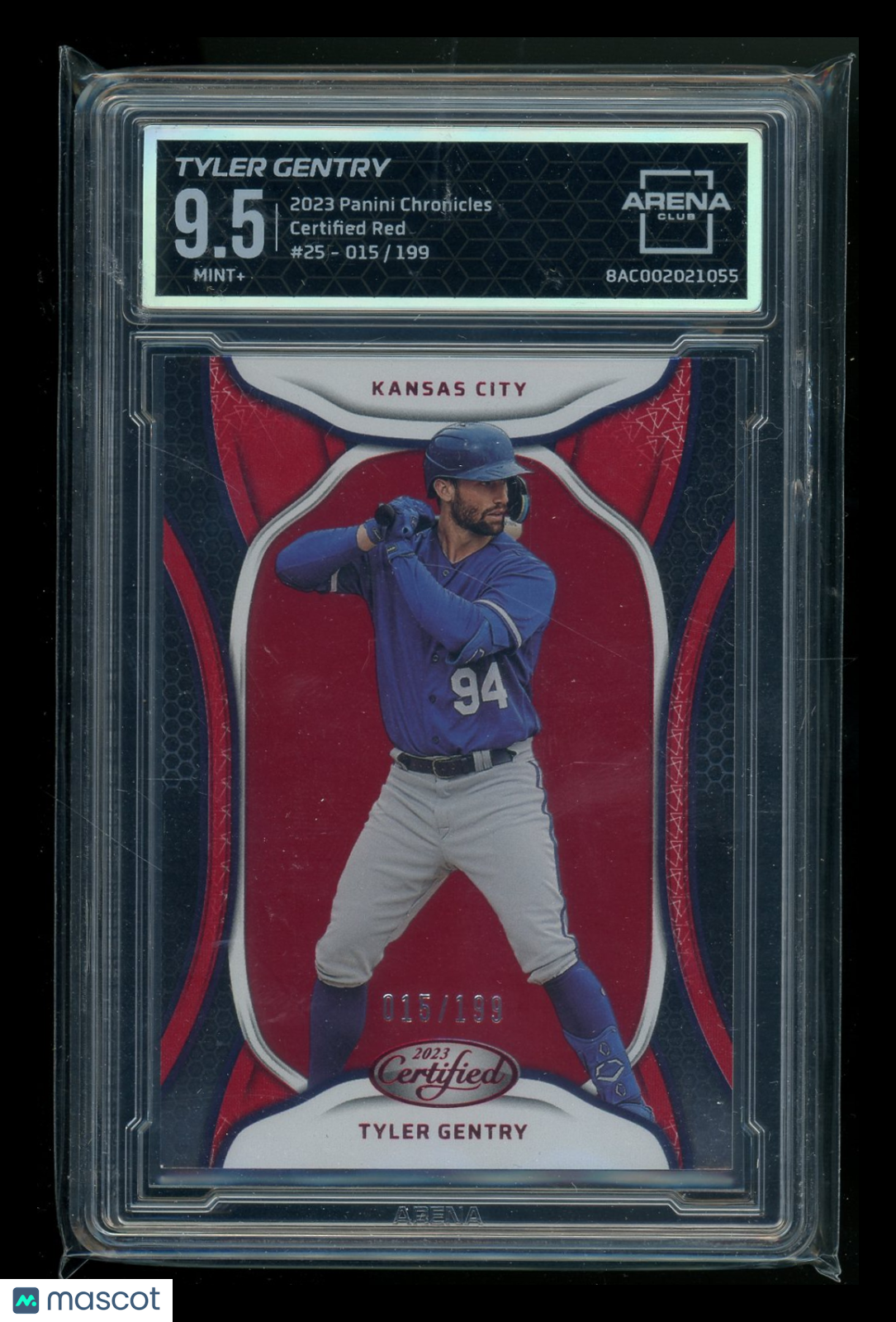 2023 Panini Chronicles Certified Red Tyler Gentry #25 015/199 Arena Club 9.5
