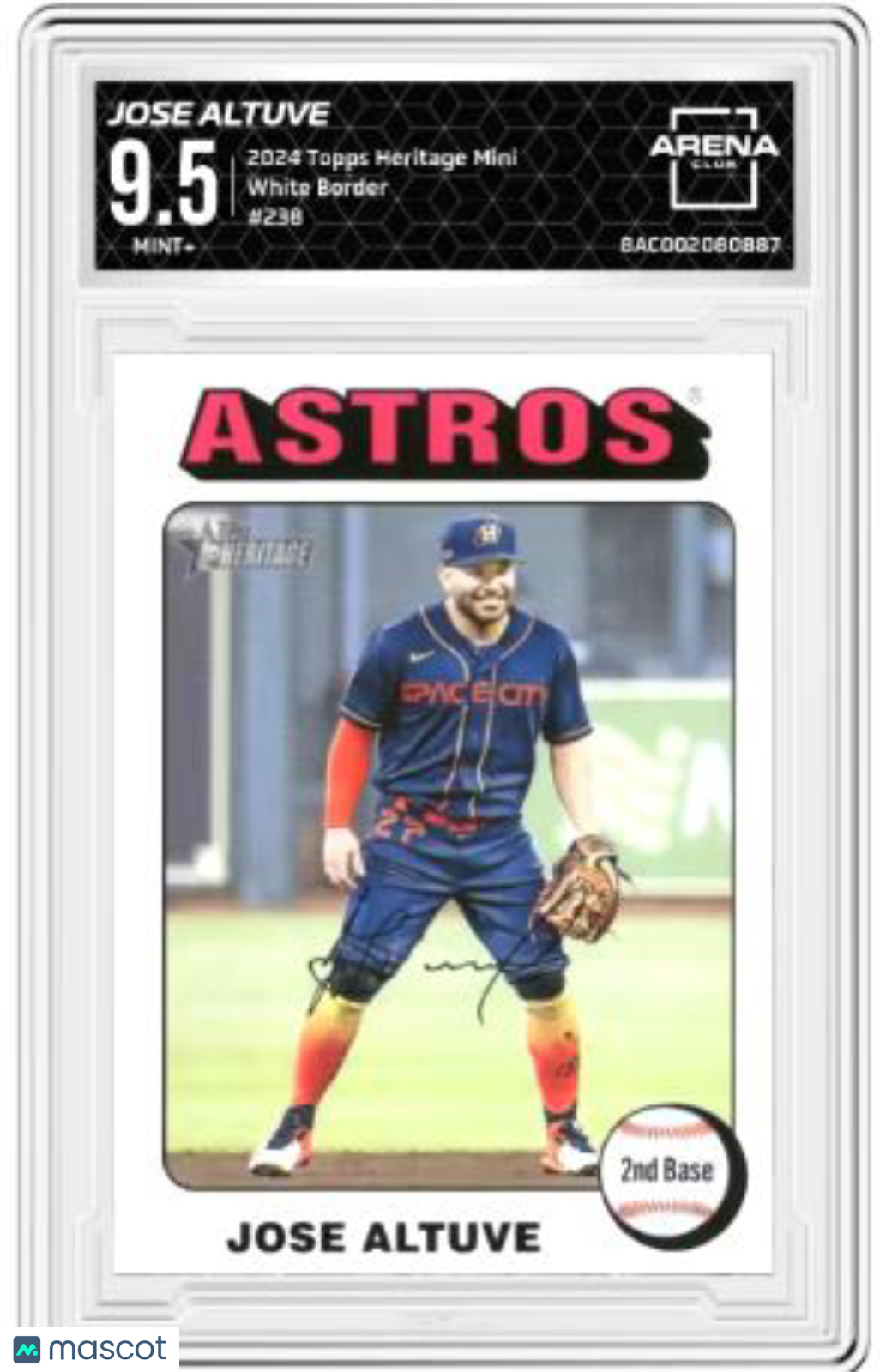 2024 Topps Heritage Mini Jose Altuve #238 White Border Baseball Arena Club 9.5
