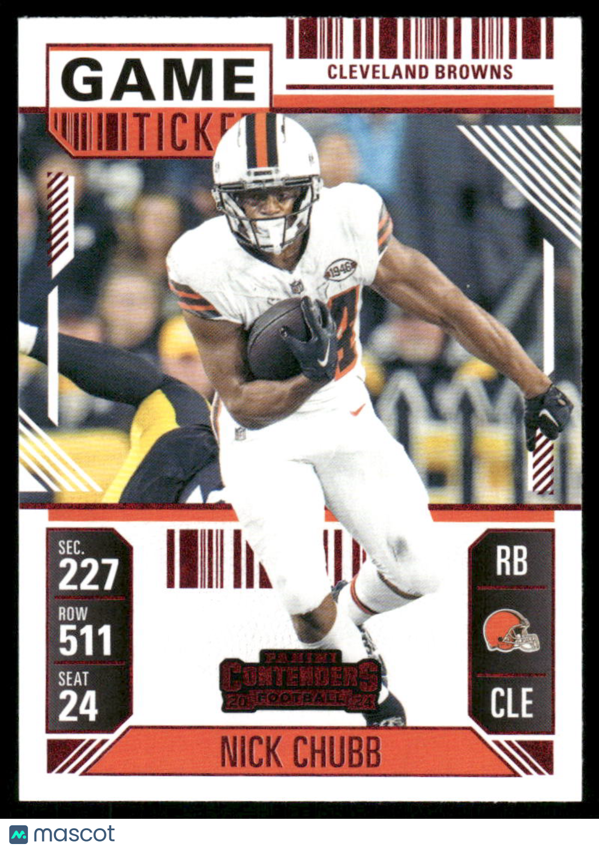 2024 Panini Contenders Football Nick Chubb #23 Red Football