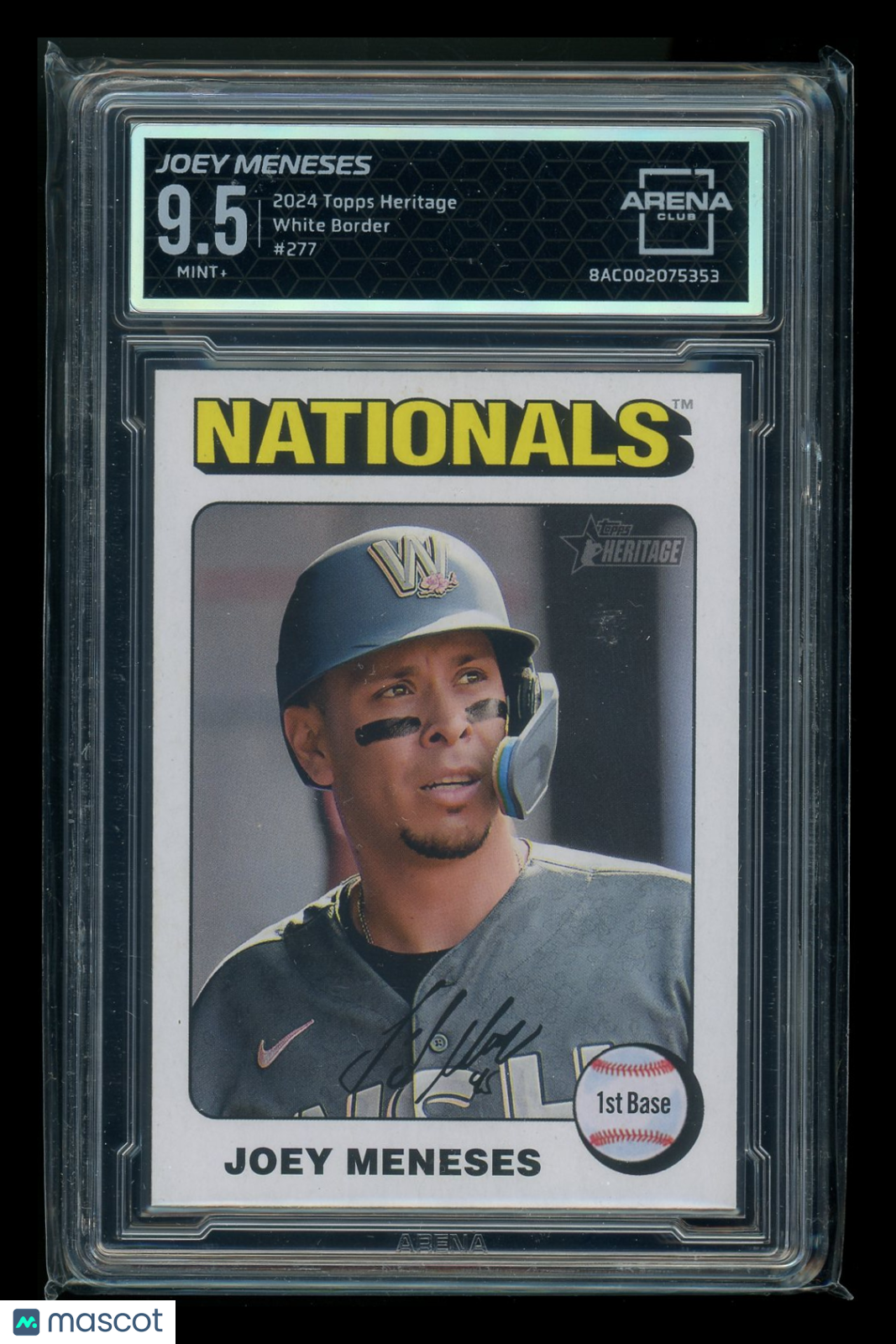2024 Topps Heritage Joey Meneses #277 White Border Baseball Arena Club 9.5