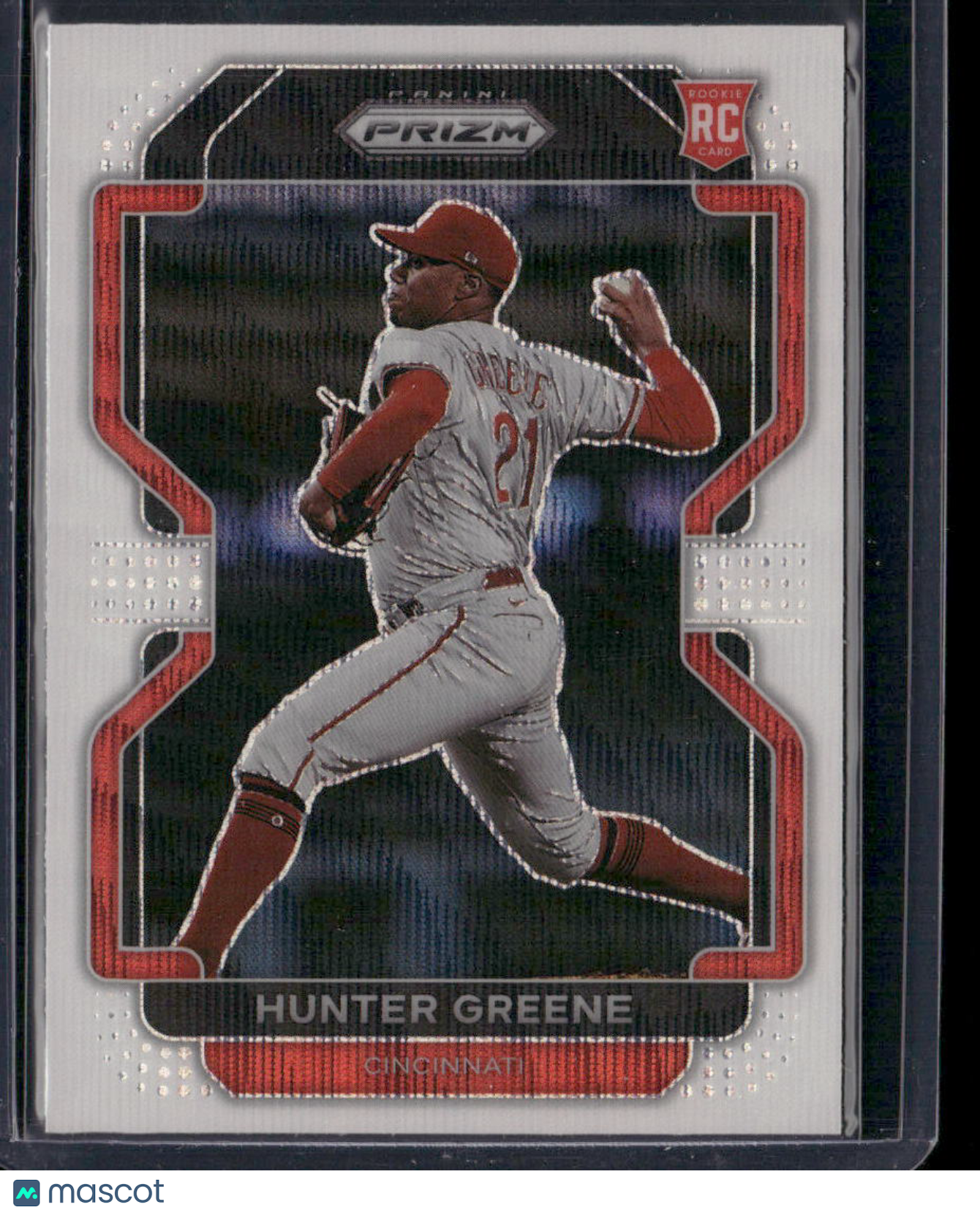 2022 Panini Prizm Baseball Hunter Greene #88 White Wave RC Baseball