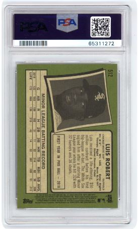 2020 Topps Luis Robert #392 Baseball PSA 8