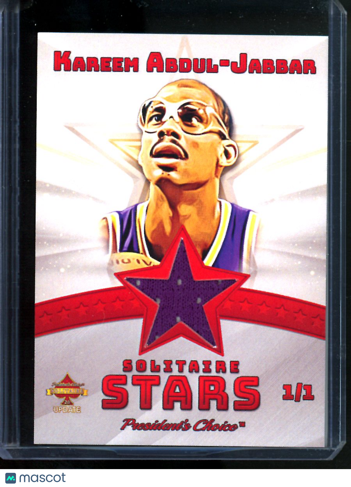 President's Choice Solitaire Stars Kareem Abdul-Jabbar 1/1 Basketball