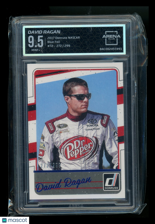 2017 Donruss NASCAR Blue Foil David Ragan #72 272/299 Racing Arena Club 9.5