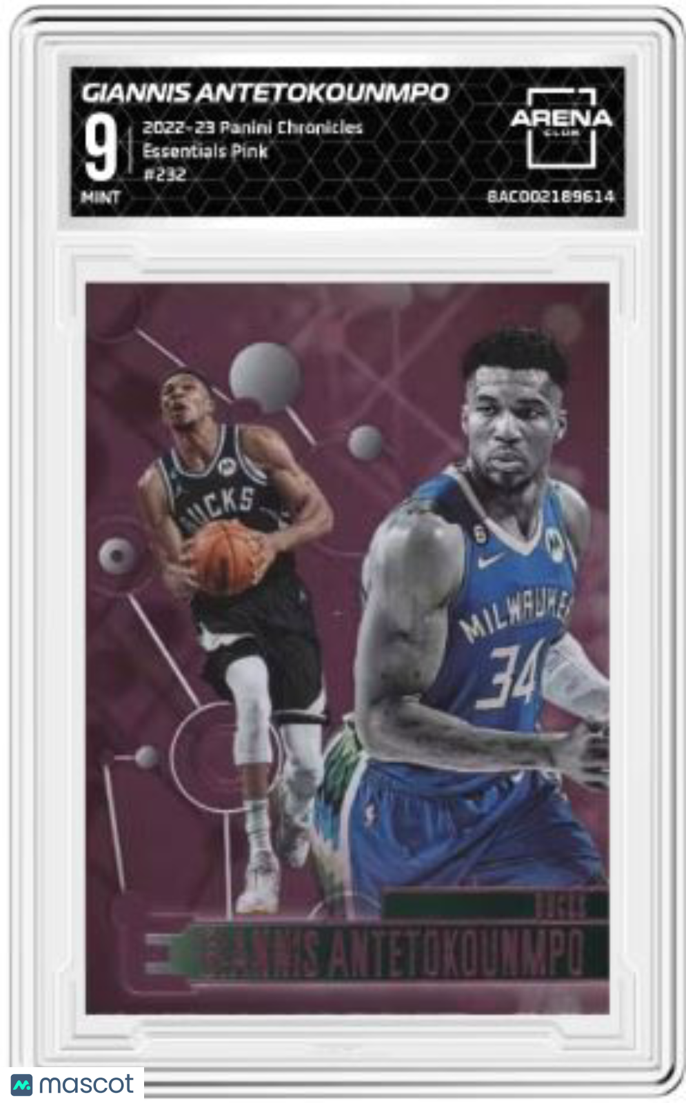 2022-23 Panini Chronicles Giannis Antetokounmpo #232 Essentials Pink Basketball