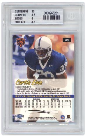 1998 Ultra Curtis Enis #206 Football BGS 8.5